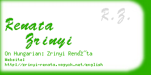 renata zrinyi business card